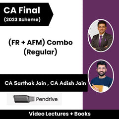 CA Final (2023 Scheme) (FR + AFM) Combo (Regular) Video Lectures By CA Sarthak Jain ,CA Adish Jain (Pendrive)