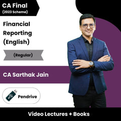 CA Final Financial Reporting (Regular) Video Lectures in English by CA Sarthak Jain (Pen Drive)