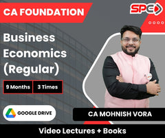 CA Foundation Business Economics (Regular) Video Lectures by CA Mohnish Vora (Google Drive + Books, 9 Months, 3 Times)