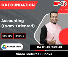 CA Foundation Accounting (Exam-Oriented) Video Lectures by CA Tejas Suchak (Google Drive + Books, 6 Months, 2 Times)