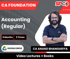 CA Foundation Accounting (Regular) Video Lectures by CA Anand Bhangariya (Google Drive + Books, 9 Months, 3 Times)