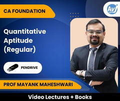 CA Foundation Quantitative Aptitude (Regular) Video Lectures by Prof Mayank Maheshwari (Pendrive)
