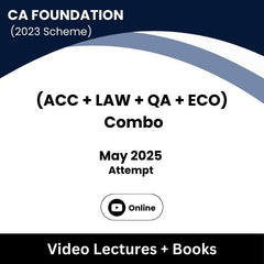 CA Foundation (2023 Scheme) (ACC + LAW + QA + ECO) Combo Video Lectures for May 2026 Attempt (Online).