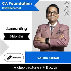 CA Foundation Accounting Video Lectures By CA Raj K Agrawal (Pendrive + Books, 6 Months)