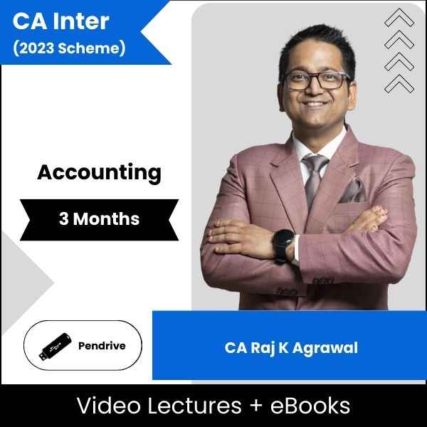 CA Foundation Accounting Video Lectures By CA Raj K Agrawal (Pendrive + eBooks, 3 Months)