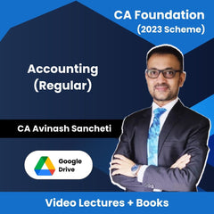 CA Foundation (2023 Scheme) Accounting (Regular) Video Lectures By CA Avinash Sancheti (Download)