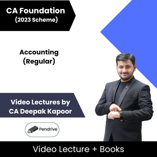 CA Foundation (2023 Scheme) Accounting (Regular) Video Lectures by CA Deepak Kapoor (Pendrive)
