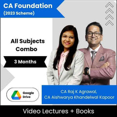 CA Foundation All Subjects Combo Video Lectures By CA Raj K Agrawal, CA Aishwarya Khandelwal Kapoor (Download + Books, 3 Months)