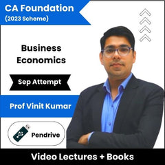 CA Foundation (2023 Scheme) Business Economics Video Lectures by Prof Vinit Kumar Sep Attempt (Pendrive)