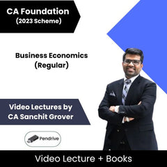 CA Foundation (2023 Scheme) Business Economics (Regular) Video Lectures by CA Sanchit Grover (Pendrive)