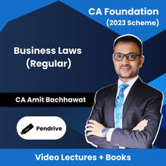 CA Foundation (2023 Scheme) Business Laws (Regular) Video Lectures By CA Amit Bachhawat (Pendrive)