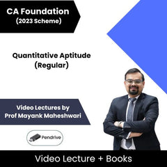 CA Foundation (2023 Scheme) Quantitative Aptitude (Regular) Video Lectures by Prof Mayank Maheshwari (Pendrive)