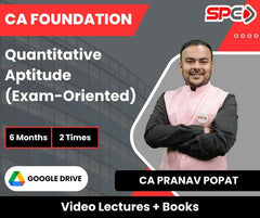 CA Foundation Quantitative Aptitude (Exam-Oriented) Video Lectures by CA Pranav Popat (Google Drive + Books, 6 Months, Unlimited Views)