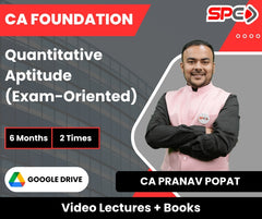 CA Foundation Quantitative Aptitude (Exam-Oriented) Video Lectures by CA Pranav Popat (Google Drive + Books, 6 Months, 2 Times)