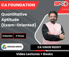 CA Foundation Quantitative Aptitude (Exam-Oriented) Video Lectures by CA Vinod Reddy (Google Drive + Books, 6 Months, 2 Times)