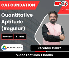 CA Foundation Quantitative Aptitude (Regular) Video Lectures by CA Vinod Reddy (Google Drive + Books, 9 Months, 3 Times)