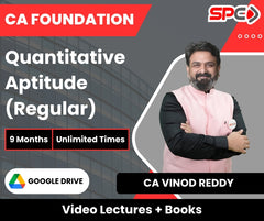 CA Foundation Quantitative Aptitude (Regular) Video Lectures by CA Vinod Reddy (Google Drive + Books, 9 Months, Unlimited Times)
