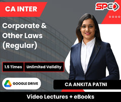 CA Inter Corporate & Other Laws (Regular) Video Lectures by CA Ankita Patni (Google Drive, Unlimited Validity, 1.5 Times)