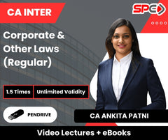CA Inter Corporate & Other Laws (Regular) Video Lectures by CA Ankita Patni (Pendrive, Unlimited Validity, 1.5 Times)