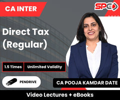 CA Inter Direct Tax (Regular) Video Lectures by CA Pooja Kamdar Date (Pendrive, Unlimited Validity, 1.5 Times)