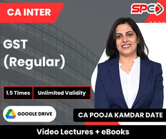 CA Inter GST (Regular) Video Lectures by CA Pooja Kamdar Date (Google Drive, Unlimited Validity, 1.5 Times)