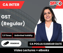 CA Inter GST (Regular) Video Lectures by CA Pooja Kamdar Date (Pendrive, Unlimited Validity, 1.5 Times)