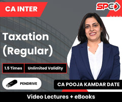 CA Inter Taxation (Regular) Video Lectures by CA Pooja Kamdar Date (Pendrive, Unlimited Validity, 1.5 Times)