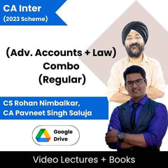 CA Inter (2023 Scheme) (Adv. Accounts + Law) Combo (Regular) Video Lectures by CS Rohan Nimbalkar,CA Pavneet Singh Saluja (Google Drive + books)