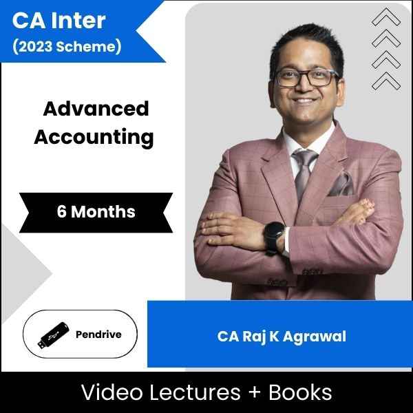 CA Inter Advanced Accounting Video Lectures By CA Raj K Agrawal (Pendrive + Books, 6 Months)