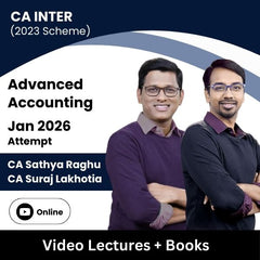 CA Inter (2023 Scheme) Advanced Accounting Video Lectures by CA Sathya Raghu, CA Suraj Lakhotia for Jan 2026 Attempt (Online).