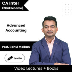 CA Inter (2023 Scheme) Advanced Accounting Video Lectures by Prof Rahul Malkan (Pendrive + Books)
