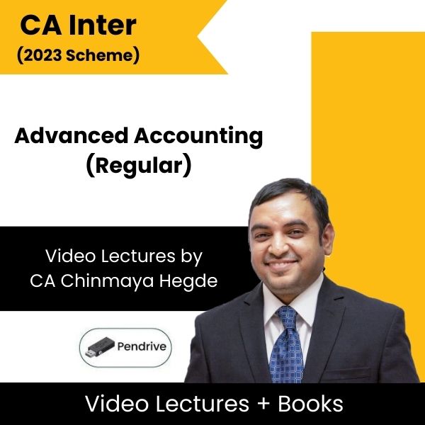 CA Inter (2023 Scheme) Advanced Accounting (Regular) Video Lectures by CA Chinmaya Hegde (Pendrive)