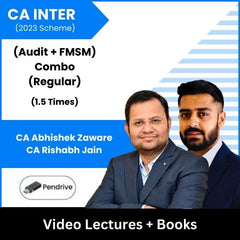 CA Inter (Audit + FMSM) Combo (Regular) Video Lectures by CA Abhishek Zaware, CA Rishabh Jain (Pendrive, 1.5 Times)