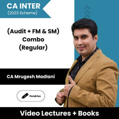 CA Inter (Audit + FM & SM) Combo (Regular) Video Lectures by CA Mrugesh Madlani (Pen Drive)