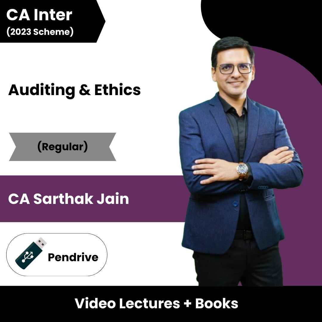 CA Inter Auditing & Ethics (Regular) Video Lectures by CA Sarthak Jain (Pen Drive).