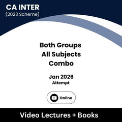 CA Inter (2023 Scheme) Both Groups All Subjects Combo Video Lectures for Jan 2026 Attempt (Online).