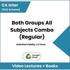 CA Inter (2023 Scheme) Both Groups All Subjects Combo (Regular) Video Lectures (Google Drive, Unlimited Validity, 1.6 Times)