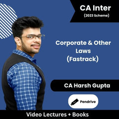 CA Inter Corporate & Other Laws (Fastrack) Video Lectures by CA Harsh Gupta (Pendrive, 6 Months, 1.5 Views)