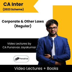 CA Inter (2023 Scheme) Corporate & Other Laws (Regular) Video Lectures by CA Punarvas Jayakumar (Pendrive)