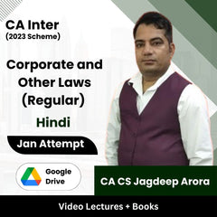 CA Inter (2023 Scheme) Corporate and Other Laws (Regular) Video Lectures by CA CS Jagdeep Arora Jan Attempt (Google Drive + Books)