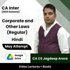 CA Inter (2023 Scheme) Corporate and Other Laws (Regular) Video Lectures by CA CS Jagdeep Arora May Attempt (Google Drive + Books)