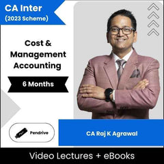 CA Inter Cost & Management Accounting Video Lectures By CA Raj K Agrawal (Pendrive + eBooks, 6 Months)