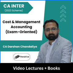 CA Inter (2023 Scheme) Cost & Management Accounting (Exam-Oriented) Video Lectures by CA Darshan Chandaliya (Pendrive)