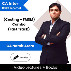 CA Inter (2023 Scheme) (Costing + FMSM) Combo (Fast Track) Video Lectures By CA Namit Arora (Pendrive)