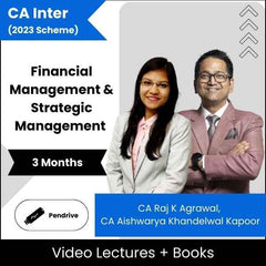 CA Inter Financial Management & Strategic Management Video Lectures By CA Raj K Agrawal, CA Aishwarya Khandelwal Kapoor (Pendrive + Books, 3 Months)