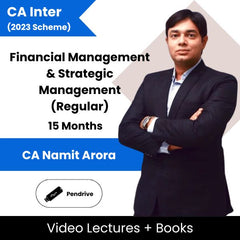 CA Inter (2023 Scheme) Financial Management & Strategic Management (Regular) Video Lectures By CA Namit Arora (Pendrive, 15 Months)