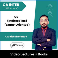 CA Inter GST (Indirect Tax) (Exam-Oriented) Video Lectures by CA Vishal Bhattad (Pendrive)