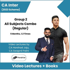 CA Inter (2023 Scheme) Group 2 All Subjects Combo (Regular) Video Lectures by CA Harshad Jaju, CA Swapnil Patni (Pendrive, 5 Months, 1.3 Times)