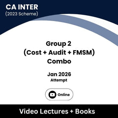 CA Inter (2023 Scheme) Group 2 (Cost + Audit + FMSM) Combo Video Lectures for Jan 2026 Attempt (Online)