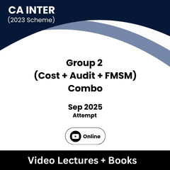 CA Inter (2023 Scheme) Group 2 (Cost + Audit + FMSM) Combo Video Lectures for Sep 2026 Attempt (Online)